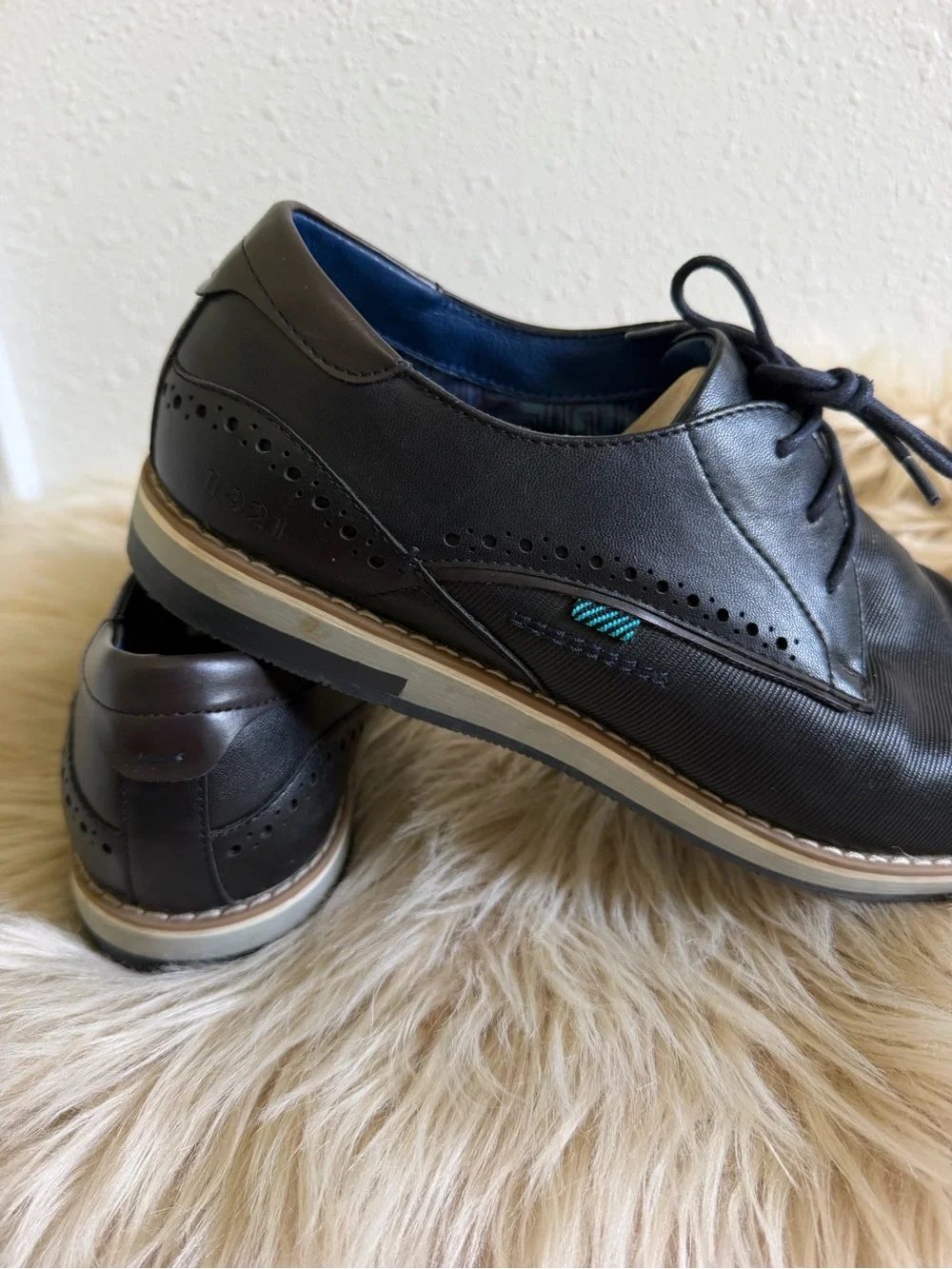 Freeman Marshall Black Oxford Dress Shoes Memory Foam Comfort Size 10W